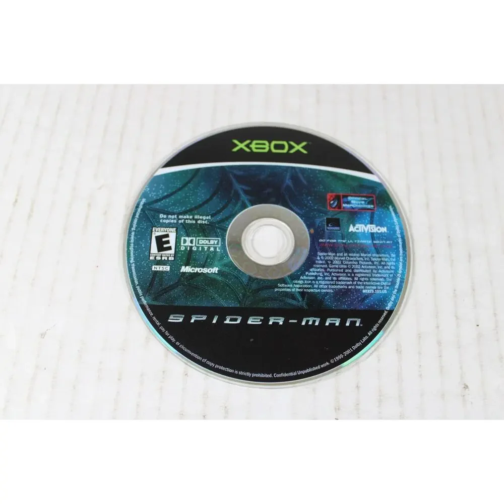 Spider Man (Microsoft Xbox, 2003) Authentic, game disc only, tested